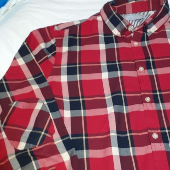 Five Four Plaid Button Up Shirt Elbow Patches XL - Picture 4 of 9